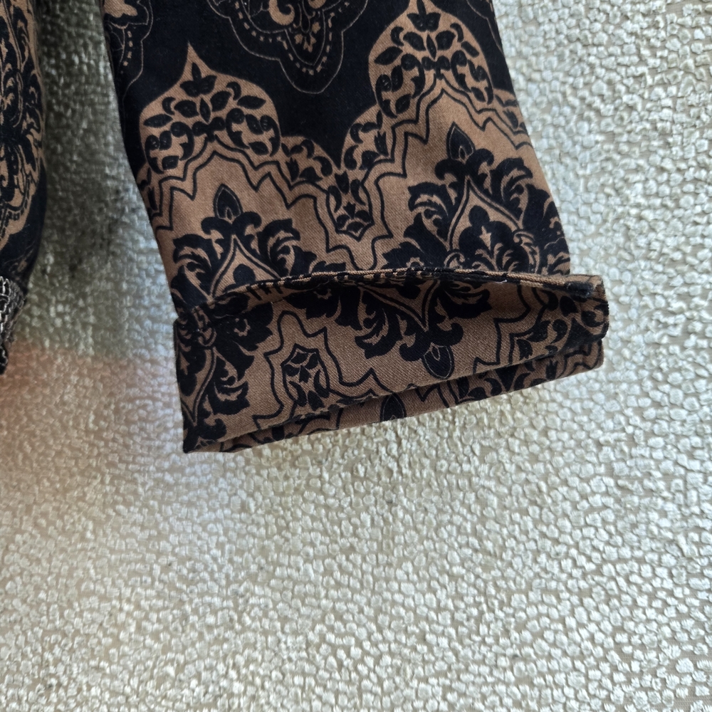 Chico's Black And Brown Patterned Jacket - image 4